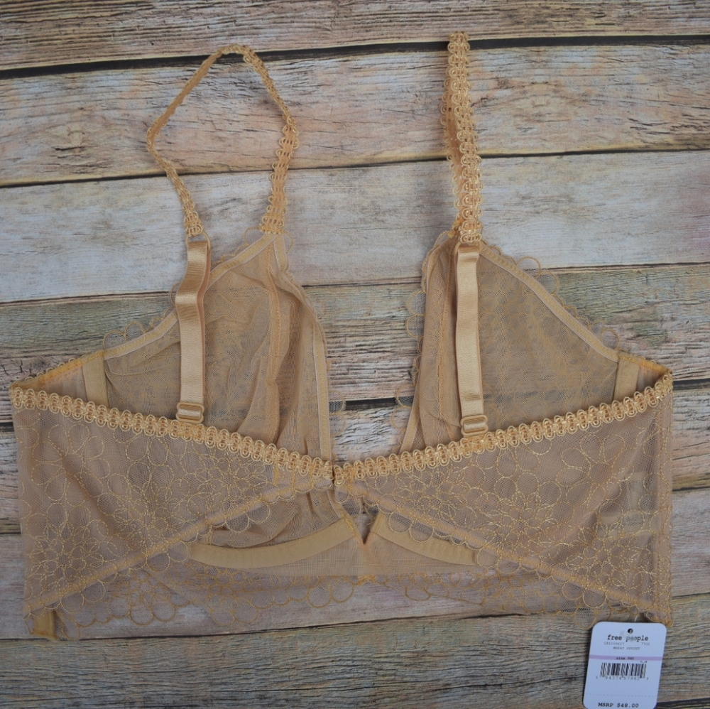 Free People Lucia Underwire Bra Wheat Sunset - Picture 7 of 10